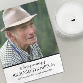 Begrafenisfoto Dank u Order of Service Kaart