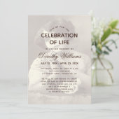 Begrafenisfoto Elegant Script Viering van het leve Kaart (Staand voorkant)