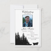 Begrafenisfoto Gebed Kaart Zwart Wit Bijbelvers (Voorkant)