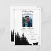 Begrafenisfoto Gebed Kaart Zwart Wit Bijbelvers (Voorkant / Achterkant)