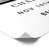 Begrafenisfoto gedenkteken witte zwarte harten wel poster (Hoek)