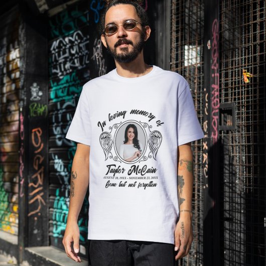 Begrafenisfoto Memorial: Aangepaste Shirten met fo T-shirt