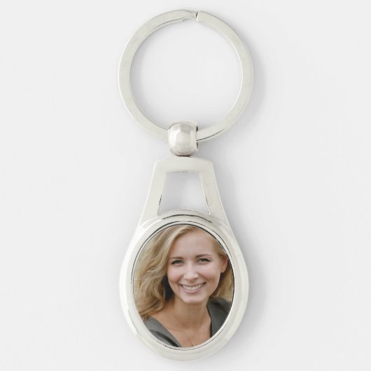 Begrafenisfoto Memorial Keepsake Sleutelhanger (Voorkant)