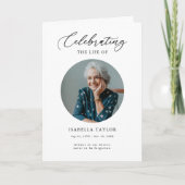 Begrafenisfoto Memorial Orde van Service Programma (Voorkant)