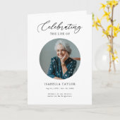 Begrafenisfoto Memorial Orde van Service Programma (Gele Bloem)