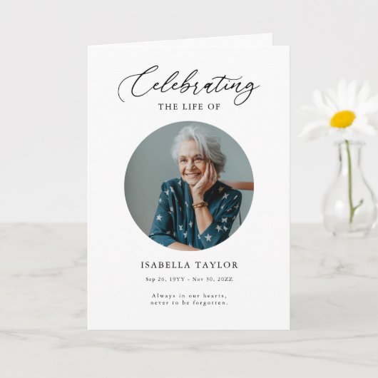 Begrafenisfoto Memorial Orde van Service Programma (Kleine Plant)