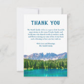 Begrafenisfoto Mountain Lake Memorial Bedankkaart (Voorkant)