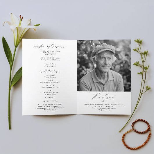 Begrafenisfoto Overlijdensbericht Orde van Dienst  Programma