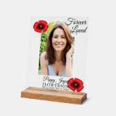 Begrafenisfoto Poppy Acryl teken Acryl Bord (Hoek)