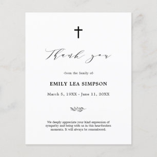 Begrafenisfoto Sympathie Verdriet Dankjewel Kaart