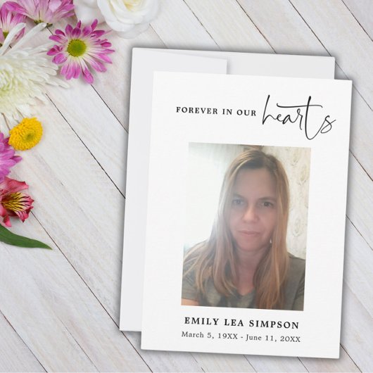 Begrafenisfoto Sympathie Verdriet Dankjewel Kaart