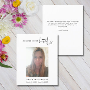 Begrafenisfoto Sympathie Verdriet Dankjewel Kaart