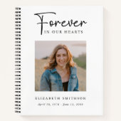 Begrafenisfoto voor altijd in ons hart Gedicht Geb Notitieboek (Voorkant)