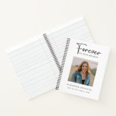 Begrafenisfoto voor altijd in ons hart Gedicht Geb Notitieboek (Binnen)