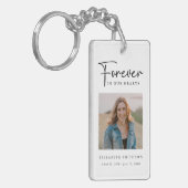 Begrafenisfoto voor altijd in ons hart Gedicht Geb Sleutelhanger (Voorkant Links)