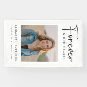 Begrafenisfoto voor altijd in ons hart Gedicht Geb Spandoek (Horizontaal)