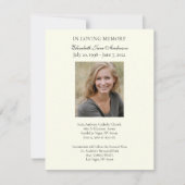 Begrafenisfotogebed religieus katholiek kaart (Voorkant)