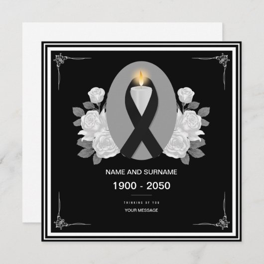 begrafenisgebed kaart (Voorkant / Achterkant)