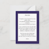 Begrafenisgebed Kaart Bloemenkruis Notitiekaartje (Achterkant)