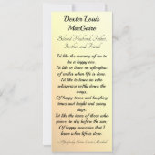 Begrafenisgebed Kaart | Eeuwig van jou (Achterkant)