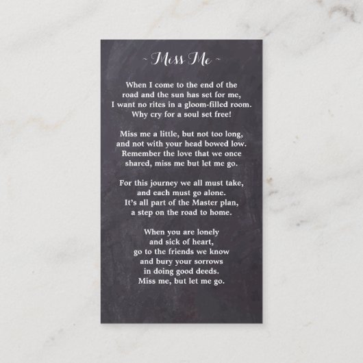 Begrafenisgebed Kaart Rustiek Elegant Groen Contactkaartje (Achterkant)