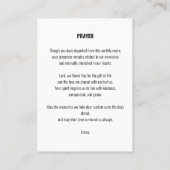 Begrafenisgebed Kaart zwart-wit Visitekaartje (Achterkant)