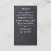 Begrafenisgebed Kaarten Foto Sympathie Slate Contactkaartje (Achterkant)