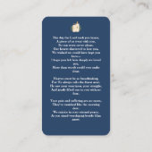 Begrafenisgebed Kaarten - Viering van het leven Me Visitekaartje (Achterkant)