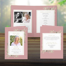 Begrafenisgedenkteken Geplooide Orde van Dienst Programma