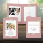 Begrafenisgedenkteken Geplooide Orde van Dienst Programma