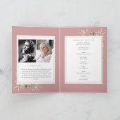 Begrafenisgedenkteken Geplooide Orde van Dienst Programma (Binnen)