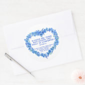 Begrafenisgeschenk blauwe krans scatter zaad ronde sticker (Envelop)