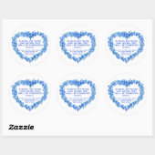 Begrafenisgeschenk blauwe krans scatter zaad ronde sticker (Vel)
