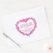 Begrafenisgeschenk roze krans scatter zaad ronde sticker (Envelop)
