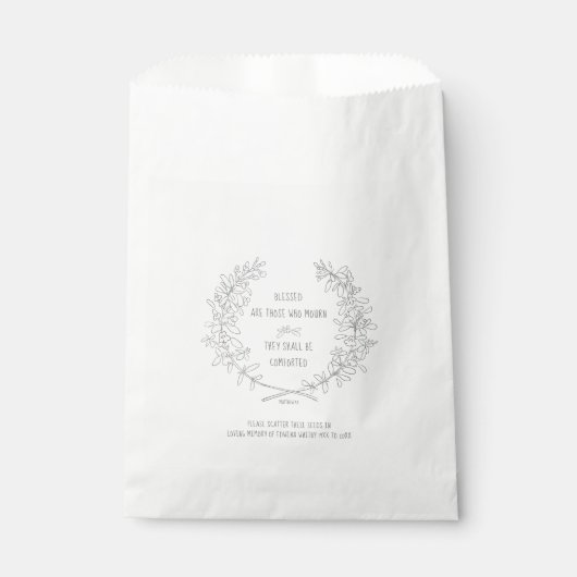 Begrafenisgeschenk verspreidingszaadzak bedankzakje (Voorkant)