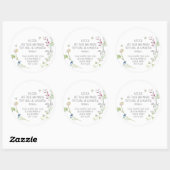 Begrafenisgeschenk wildflower scatter zaad ronde sticker (Vel)