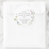 Begrafenisgeschenk wildflower scatter zaad ronde sticker (Tas)
