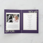 Begrafenisgroen Memorial Order Of Service Vouw Programma (Binnen)