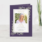 Begrafenisgroen Memorial Order Of Service Vouw Programma (Voorkant)