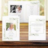 Begrafenisgroen Memorial Order Of Service Vouw Programma