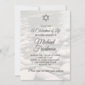 begrafenisherdenkingsdag van het leven joods kaart (Achterkant)