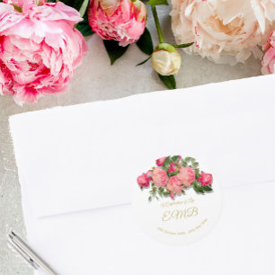 begrafenisherdenkingsfeest van het leven Rozen Ronde Sticker