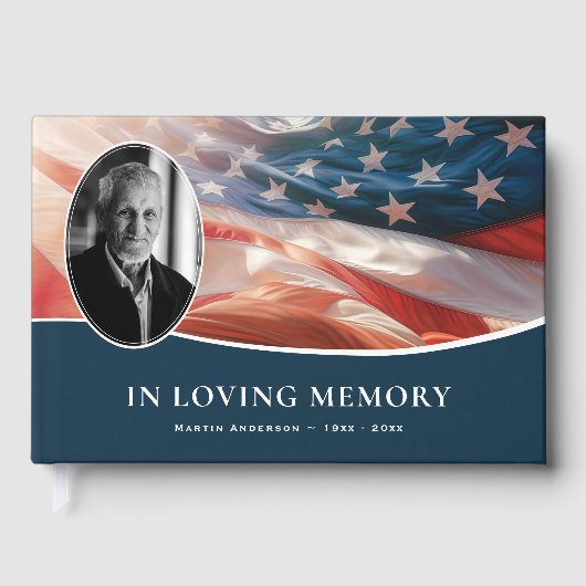 Begrafenismonument Amerikaanse vlag foto Gastenboek (Voorkant)