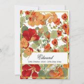 Begrafenismonument Bloemen Goud Viering Kaart (Voorkant)