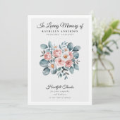 Begrafenismonument Boho Floral Bedankkaart (Staand voorkant)
