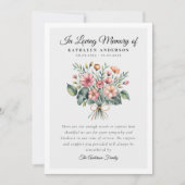 Begrafenismonument Boho Floral Bedankkaart (Voorkant)