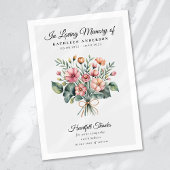 Begrafenismonument Boho Floral Bedankkaart