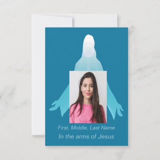 Begrafenismonument Dank u Jezus Bedankkaart (Voorkant)