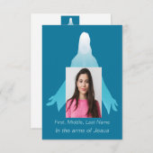 Begrafenismonument Dank u Jezus Bedankkaart (Voorkant / Achterkant)