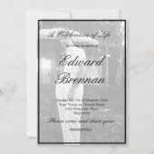 Begrafenismonument Eenvoudig zwart wit foto Kaart (Achterkant)